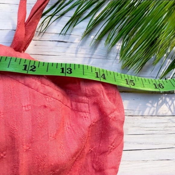 WET SEAL Mini Coral Pink Fit & Flare Dress, Eyelet Style Fabric - Medium - Picture 8 of 14